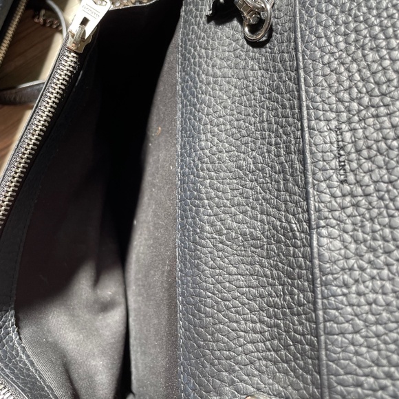 NWOT ALL SAINTS Black Fetch Chain Leather Crossbody Bag - Picture 5 of 10